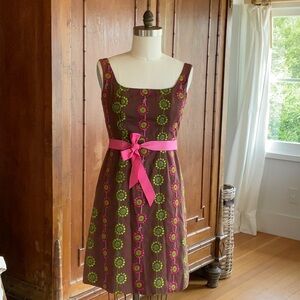 Lilly Pulitzer Embroidered Sleeveless Sundress, Lined, Cotton & Silk
